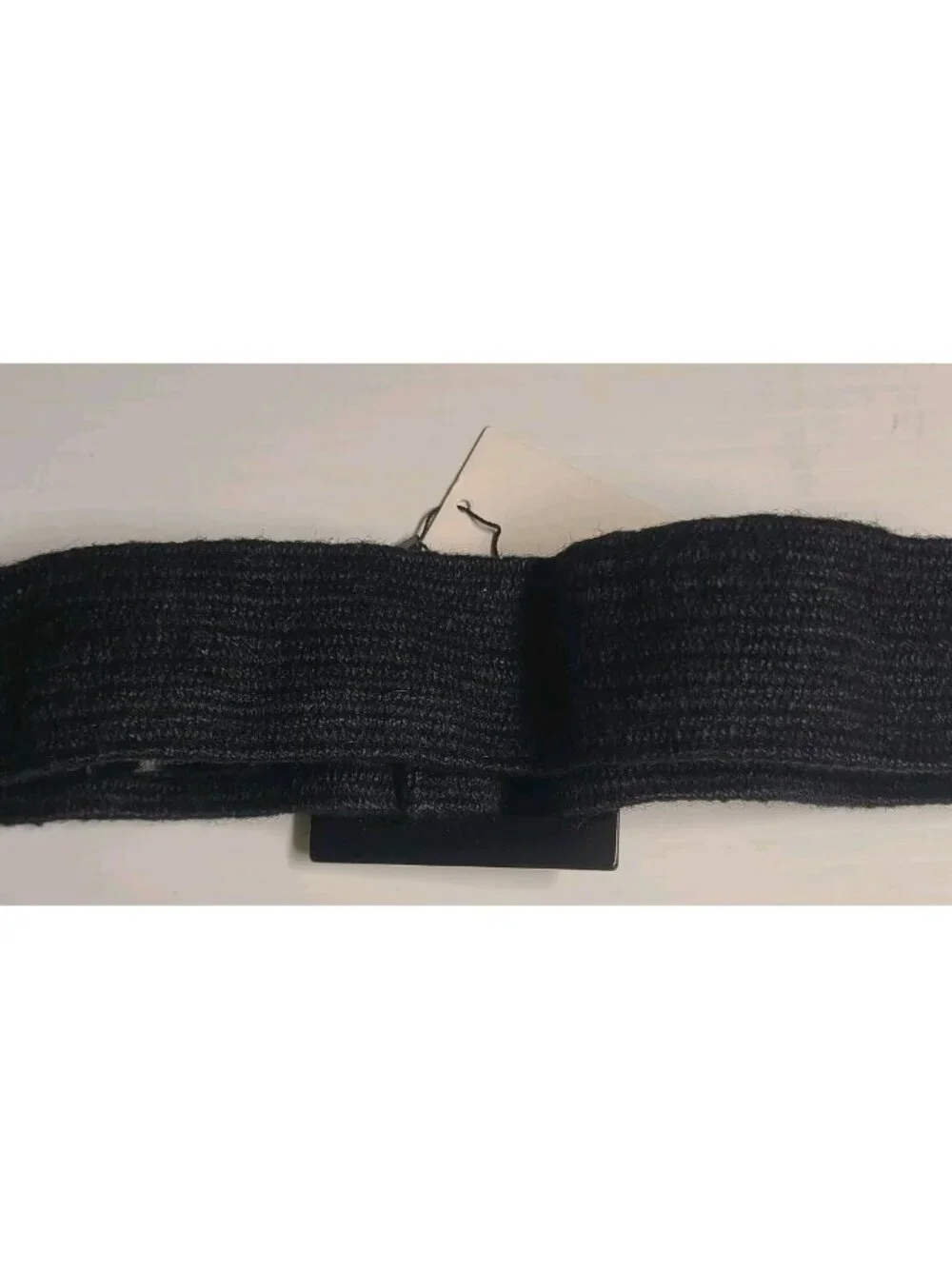 Zara  Belt Women’s Jute Square Buckle Black Belt 30
